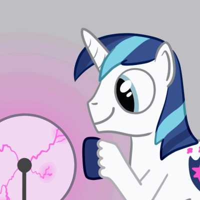 Size: 400x400 | Tagged: safe, artist:hoofclid, character:shining armor, species:pony, species:unicorn, animated, gif, plasma ball, solo, static, static electricity