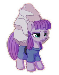 Size: 1100x1400 | Tagged: safe, artist:bobdude0, character:maud pie, character:tom, species:earth pony, species:pony, female, mare, simple background, solo, transparent background
