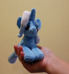 Size: 1676x1800 | Tagged: safe, artist:lanacraft, character:trixie, irl, kittensized, looking at you, photo, plushie