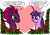 Size: 599x421 | Tagged: safe, artist:gingerfoxy, character:tempest shadow, character:twilight sparkle, species:pony, species:unicorn, pony couple generator, ship:tempestlight, my little pony: the movie (2017), female, flower, heart, lesbian, rose, shipping