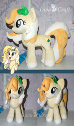 Size: 1544x2622 | Tagged: safe, artist:lanacraft, oc, oc only, oc:radler, species:earth pony, species:pony, female, irl, mare, photo, plushie, solo, standing