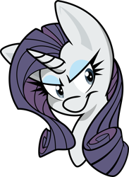 Size: 4214x5750 | Tagged: safe, artist:dfectivedvice, artist:quent0s, character:rarity, species:pony, absurd resolution, bust, discorded