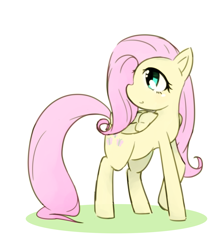 Size: 4996x5603 | Tagged: safe, artist:akainu_pony, character:fluttershy, species:pegasus, species:pony, absurd resolution, cute, female, mare, pixiv, profile, shyabetes, simple background, solo, white background