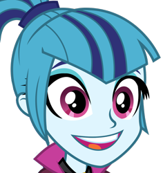 Size: 1000x1058 | Tagged: safe, artist:ambassad0r, edit, character:sonata dusk, equestria girls:rainbow rocks, g4, my little pony:equestria girls, cropped, cute, discord (software), emoji, female, simple background, smiling, solo, sonatabetes, transparent background, vector, when she smiles