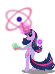 Size: 4071x5500 | Tagged: safe, artist:ambassad0r, character:twilight sparkle, species:pony, absurd resolution, alternate hairstyle, bipedal, magic, simple background, solo, transparent background, vector
