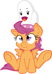 Size: 5122x7339 | Tagged: safe, artist:dfectivedvice, artist:xhazxmatx, character:scootaloo, species:pegasus, species:pony, absurd resolution, colored, oven mitt, simple background, solo, transparent background, vector
