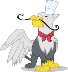Size: 4682x5000 | Tagged: safe, artist:ambassad0r, character:gustave le grande, species:griffon, episode:mmmystery on the friendship express, g4, my little pony: friendship is magic, absurd resolution, gustave le grande, simple background, solo, transparent background, vector