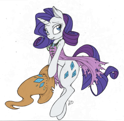 Size: 960x941 | Tagged: safe, artist:dfectivedvice, character:rarity, species:pony, bipedal, clothing, colored, dress, hat, hoof hold, mage, magic, simple background, smiling, solo, torn clothes, transparent background, wizard