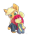 Size: 1200x1400 | Tagged: safe, artist:alasou, character:apple bloom, character:applejack, species:anthro, species:earth pony, species:plantigrade anthro, adorabloom, barefoot, clothing, cute, feet, female, jackabetes, jeans, mare, overalls, signature, toes, transparent background