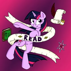 Size: 1308x1300 | Tagged: safe, artist:arthur9078, artist:dfectivedvice, character:twilight sparkle, book, cutie mark, ink, old banner, quill, scroll, solo