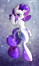 Size: 481x800 | Tagged: safe, artist:dfectivedvice, artist:firebird145, character:rarity, species:pony, belly button, bipedal, solo