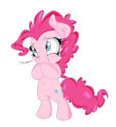 Size: 2000x2200 | Tagged: safe, artist:dfectivedvice, artist:dragonfoorm, character:pinkie pie, species:pony, belly button, bipedal, simple background, solo, transparent background