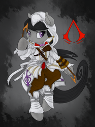 Size: 749x1000 | Tagged: safe, artist:dfectivedvice, artist:dragonfoorm, character:octavia melody, species:pony, assassin's creed, bipedal, clothing, cosplay, solo