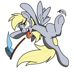 Size: 2000x2000 | Tagged: safe, artist:dfectivedvice, artist:pananovich, character:derpy hooves, species:pegasus, species:pony, feather, female, flag, mare, simple background, solo, tongue out, transparent background, underhoof
