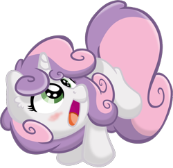 Size: 1138x1100 | Tagged: safe, artist:bobdude0, artist:jerick, character:sweetie belle, blushing, cute, happy, simple background, solo, transparent background, vector