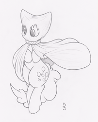 Size: 1214x1500 | Tagged: safe, artist:dfectivedvice, character:pinkie pie, species:pony, bipedal, clothing, costume, grayscale, monochrome, solo, traditional art