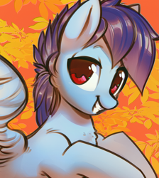 Size: 3137x3502 | Tagged: safe, artist:mirroredsea, oc, oc only, species:pegasus, species:pony, grin, male, smiling, solo, stallion