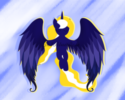 Size: 5000x4000 | Tagged: safe, artist:kaifloof, base used, oc, oc:time vortex (kaifloof), species:alicorn, species:pony, g4, alicorn oc, eyes closed, horn, starry wings, wings