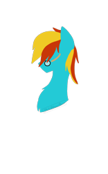 Size: 1000x1600 | Tagged: safe, artist:kaifloof, base used, oc, oc:4everfreebrony, species:pegasus, species:pony, g4, bust, chest fluff, eyes closed, gift art, glasses, lineless, minimalist, modern art, musician, simple background, solo, transparent background, youtuber