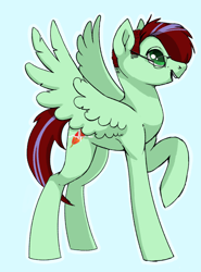 Size: 2064x2792 | Tagged: safe, artist:thrimby, oc, oc only, oc:ember heartshine, species:pegasus, species:pony, g4, simple background, solo