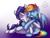 Size: 1500x1125 | Tagged: dead source, safe, artist:cat-cly, character:rainbow dash, character:rarity, species:pegasus, species:pony, species:unicorn, ship:raridash, g4, duo, female, gradient background, hug, lesbian, mare, snuggling