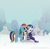 Size: 2746x2687 | Tagged: safe, artist:skipsy, character:rainbow dash, character:rarity, species:pegasus, species:pony, species:unicorn, ship:raridash, g4, blep, clothing, duo, female, lesbian, mare, ponyville, scarf, sitting, snow, tongue out, windmill