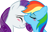 Size: 1743x1125 | Tagged: safe, artist:kennyklent, edit, character:rainbow dash, character:rarity, species:pegasus, species:pony, species:unicorn, ship:raridash, g4, blushing, duo, kissing, lesbian, smiling, vector, white background