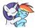 Size: 800x650 | Tagged: safe, artist:selective-yellow, character:rainbow dash, character:rarity, species:pegasus, species:pony, species:unicorn, ship:raridash, g4, blushing, duo, kissing, lesbian, simple background, smiling, transparent background
