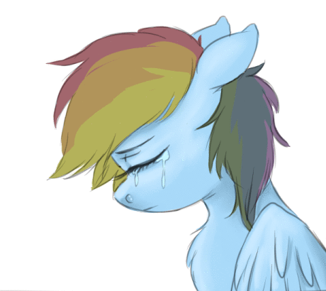 Size: 460x410 | Tagged: dead source, safe, artist:colorlesscupcake, character:rainbow dash, character:rarity, species:pegasus, species:pony, species:unicorn, ship:raridash, g4, animated, comforting, crying, forehead kiss, gif, kissing, lesbian
