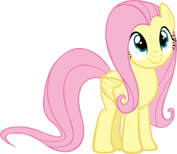Size: 2985x2608 | Tagged: safe, artist:wcctnoam, manebooru original, character:fluttershy, species:pegasus, species:pony, g4, cute, looking up, simple background, smiling, transparent background, vector