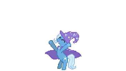 Size: 406x228 | Tagged: safe, character:trixie, species:pony, species:unicorn, g4, animated, eyes closed, female, fireworks, simple background, solo, transparent background, trixie's cape, trixie's hat