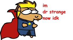 Size: 1550x861 | Tagged: safe, artist:riddleoflightning, oc, g4, bean pony, beard, cape, comic sans, crossover, doctor strange, facial hair, marvel, simple background, solo, text, transparent background