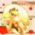 Size: 1000x1000 | Tagged: safe, artist:ragurimo, character:applejack, species:earth pony, species:pony, g4, apple, clothing, cowboy hat, female, hair band, hat, smiling, solo, solo female, tail, tail band