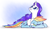 Size: 519x306 | Tagged: safe, artist:raridashdoodles, character:rainbow dash, character:rarity, species:pegasus, species:pony, species:unicorn, ship:raridash, g4, duo, lesbian, looking up, prone, sleeping, smiling
