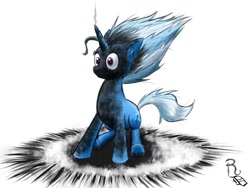Size: 1024x768 | Tagged: safe, artist:ravenousdrake, character:trixie, species:pony, species:unicorn, g4, explosion, solo