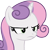 Size: 800x800 | Tagged: safe, edit, edited screencap, editor:romulus4444, screencap, character:sweetie belle, species:pony, species:unicorn, episode:growing up is hard to do, g4, my little pony: friendship is magic, cropped screencap, emoji, grumpy, older, simple background, solo, transparent background