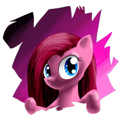 Size: 700x700 | Tagged: safe, artist:snus-kun, character:pinkamena diane pie, character:pinkie pie, species:earth pony, species:pony, g4, breaking the fourth wall, cute, female, mare, solo