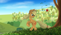 Size: 4250x2500 | Tagged: safe, character:applejack, species:earth pony, species:pony, g4, solo