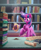 Size: 960x1165 | Tagged: safe, artist:smg11-on-ddjrb, character:twilight sparkle, character:twilight sparkle (alicorn), species:alicorn, species:pony, episode:the crystalling, g4, my little pony: friendship is magic, ash, book, bookshelf, crystal empire, destroyed book, female, glowing horn, hole, horn, magic, open mouth, scene interpretation, scroll, solo, telekinesis