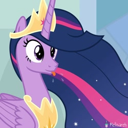 Size: 1280x1280 | Tagged: safe, artist:melisareb, character:twilight sparkle, character:twilight sparkle (alicorn), species:alicorn, species:pony, g4, blep, crown, cute, peytral, princess twilight 2.0, solo, tongue out, twiabetes