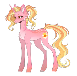 Size: 1406x1388 | Tagged: safe, artist:monogy, character:luster dawn, species:pony, species:unicorn, g4, cheek fluff, chest fluff, cute, ear fluff, female, lusterbetes, mare, redesign, simple background, smiling, solo, transparent background