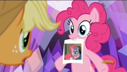 Size: 1280x720 | Tagged: safe, edit, edited screencap, screencap, character:applejack, character:maud pie, character:pinkie pie, episode:hearthbreakers, g4, my little pony: friendship is magic, hug, the pie's paper meme