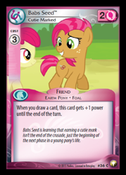 Size: 358x500 | Tagged: source needed, safe, edit, edited screencap, screencap, character:apple bloom, character:babs seed, spoiler:s05, ccg, enterplay, equestrian odysseys
