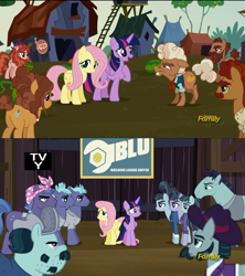 Size: 2134x2398 | Tagged: safe, edit, edited screencap, screencap, character:crosscut mccolt, character:fluttershy, character:hacksaw mccolt, character:seedsman hooffield, character:twilight sparkle, character:twilight sparkle (alicorn), species:alicorn, species:pony, episode:the hooffields and mccolts, g4, my little pony: friendship is magic, big daddy mccolt, builders league united, buzzsaw mccolt, discovery family logo, drama, female, gravedigger hooffield, hacksaw mccolt, hammerhead mccolt, hooffield family, leadnail mccolt, locknut mccolt, ma hooffield, mare, mccolt family, reliable excavation demolition, rosy riveter, saw sisters, steel bolts, team fortress 2, tree h. hooffield, trowel hooffield, turner mccolt