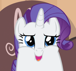 Size: 1168x1079 | Tagged: safe, edit, edited screencap, screencap, character:rarity, episode:rarity takes manehattan, g4, my little pony: friendship is magic, female, marshmallow, rarity is a marshmallow, solo, wat