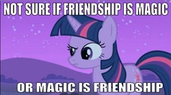 Size: 766x430 | Tagged: safe, edit, edited screencap, screencap, character:twilight sparkle, species:pony, species:unicorn, female, frown, image macro, mare, night, night sky, sky, solo, text