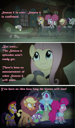 Size: 720x1228 | Tagged: safe, edit, edited screencap, screencap, character:applejack, character:fluttershy, character:pinkie pie, character:rainbow dash, character:rarity, character:spike, character:twilight sparkle, character:twilight sparkle (alicorn), species:alicorn, species:pony, episode:scare master, g4, my little pony: friendship is magic, applelion, astrodash, astronaut, athena sparkle, can, clothing, costume, female, hiatus, mare, mermaid, mermarity, roller skates, screencap comic, shorts, skirt, tea party of doom, two heads, two-headed dragon
