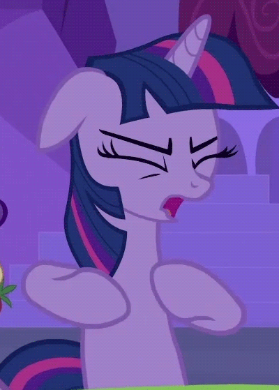 Size: 400x559 | Tagged: safe, edit, edited screencap, screencap, character:twilight sparkle, episode:a canterlot wedding, g4, my little pony: friendship is magic, animated, cropped, flailing, floppy ears, loop, offscreen character, solo focus