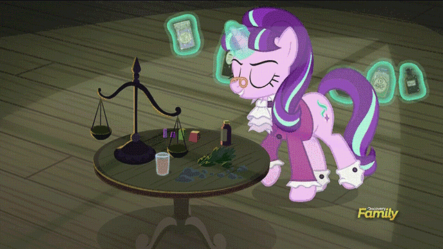 Size: 640x360 | Tagged: safe, edit, edited screencap, screencap, character:snowfall frost, character:starlight glimmer, episode:a hearth's warming tail, g4, my little pony: friendship is magic, animated, atomic rainboom, chocolate, chocolate milk, exploitable meme, explosion, female, meme, milk, nitroglycerin, pure unfiltered evil, solo, spilled milk