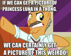 Size: 771x602 | Tagged: safe, edit, edited screencap, screencap, species:pony, episode:the saddle row review, g4, my little pony: friendship is magic, buried lede, image macro, implied princess luna, j. jonah jameson, meme, movie reference, reaction image, solo, spider-man